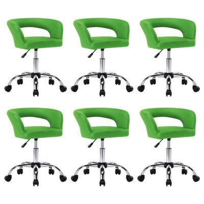 Vidaxl Eetkamerstoelen 6 St Kunstleer Groen