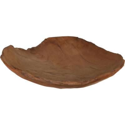 Fruitschaal - teak hout - D30 cm - fruitmand - serveerschaal - decoratie