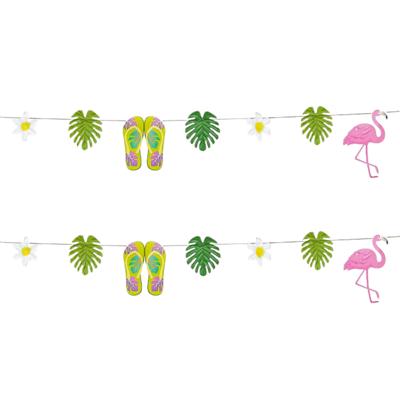 Feest slinger tropisch thema - 2x - karton - 3.6 meter - Hawaii feestversiering Feest slinger tropisch thema - 2x - karton - 3.6 meter - Hawaii feestversiering