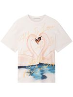 Stella McCartney t-shirt Kissing Swans - Tons neutres - thumbnail