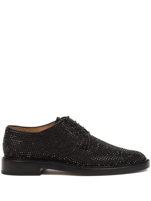 Maison Margiela derbies Tabi à design strassé - Noir