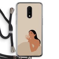 Fresh coffee: OnePlus 7 Transparant Hoesje met koord