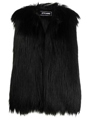 STYLAND gilet en fourrure artificielle - Noir