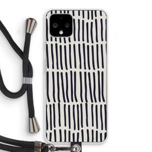 Moroccan stripes: Pixel 4 Transparant Hoesje met koord