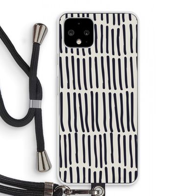 Moroccan stripes: Pixel 4 Transparant Hoesje met koord