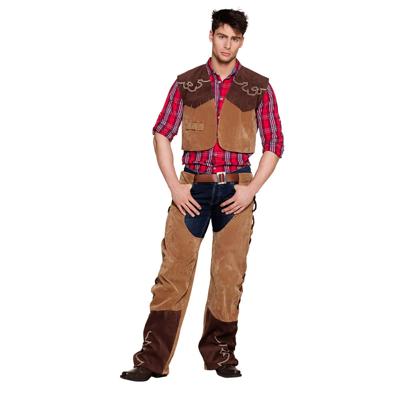 Carnaval verkleedkleding kostuum Western Cowboy - bruin - volwassenen