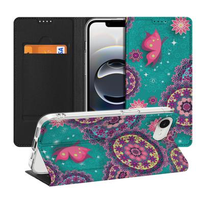 Apple iPhone 16e | Bookcase | Cirkels en Vlinders Apple iPhone 16e | Bookcase | Cirkels en Vlinders