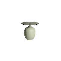 Tower Living Ronde Bijzettafel 'Vigo' Glas, 45cm, kleur Off White