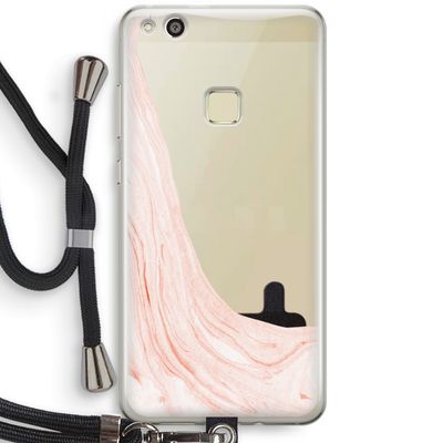Peach bath: Huawei Ascend P10 Lite Transparant Hoesje met koord