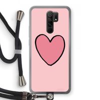 Hartje: Xiaomi Redmi 9 Transparant Hoesje met koord
