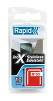 Rapid Nieten Type 53 RVS, Blister 1080st Lengte 10mm