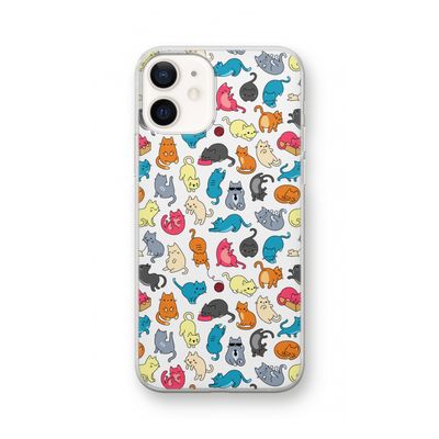 Kleurrijke katten: iPhone 12 Transparant Hoesje