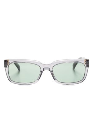 Dunhill lunettes de soleil rectangulaires à design transparent - Gris