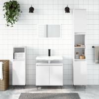 Badkamerkast 58x33x60 cm bewerkt hout hoogglans wit Badkamerkast 58x33x60 cm bewerkt hout hoogglans wit