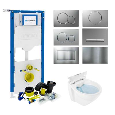 Geberit UP320 Toiletset Compleet | Inbouwreservoir | BWS Design Randloos Wit | Met drukplaat | SET78