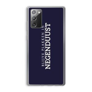 Blijve plakken in Negenduust: Samsung Galaxy Note 20 / Note 20 5G Transparant Hoesje