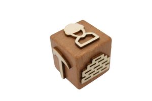 Houten stempel voor kinetisch zand bouwplaats