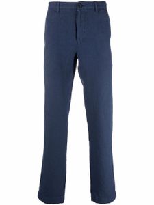 120% Lino pantalon droit en lin - Bleu