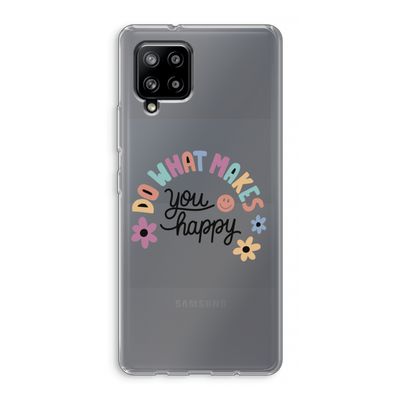 Happy days: Samsung Galaxy A42 5G Transparant Hoesje
