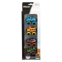 Toi-Toys Metal pull-back off road mini auto&apos;s, 4st.