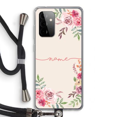 Rozen: Samsung Galaxy A72 5G Transparant Hoesje met koord