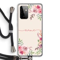Rozen: Samsung Galaxy A72 5G Transparant Hoesje met koord