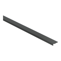 Hoeklijnprof zelfkl 4mm t.b.v. PVC klik zwart gep. - 250 cm