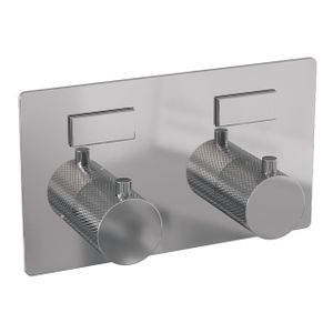 BRAUER Chrome Carving - 2 functies - inbouwthermostaat - drukknoppen - in/afbouwdelen - chroom 5-CE-157