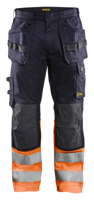 Blåkläder Multinorm inherent werkbroek 14891513 | Marineblauw/Oranje | Maat 54 - 7330509720615