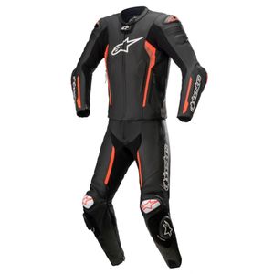 ALPINESTARS Missile V2 2PC Suit, 2-delig motorpak, Zwart-Rood Fluo