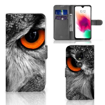 Motorola Moto G7 | G7 Plus | Telefoonhoesje | Met pasjeshouder | Uil