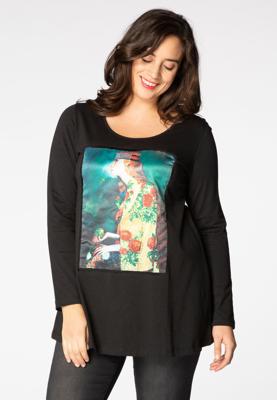 Yoek Tuniek Eve flare | Zwart | Maat 58/60