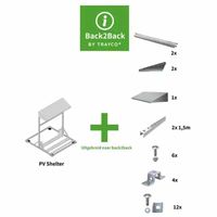 Dakshelter uitbreidingsset Back to Back l=1500mm, ultra galva RS-1500-UG voor montage van omvormers