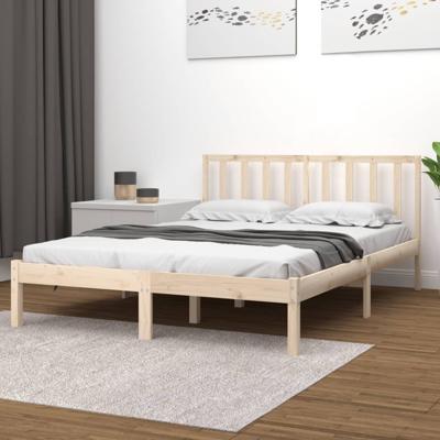 Bedframe massief grenenhout 200x200 cm
