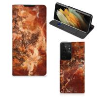 Samsung Galaxy S21 Ultra | Standcase | Marmer Bruin