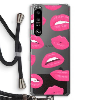 Bite my lip: Sony Xperia 1 III Transparant Hoesje met koord