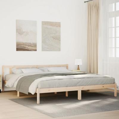 Bedframe extra lang zonder matras massief grenenhout 200x220 cm