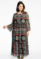 Yoek Jurk BOHO | Zwart | Maat 38/40