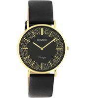 OOZOO Timepieces Horloge Zwart/Goud | C20186 - thumbnail