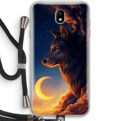 Night Guardian: Samsung Galaxy J7 (2017) Transparant Hoesje met koord