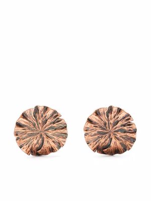 Saint Laurent Pre-Owned boucles d'oreilles clip à fini texturé (années 1990) - Métallisé
