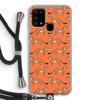 Cheetah: Samsung Galaxy M31 Transparant Hoesje met koord