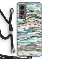 Watercolor Agate: OnePlus Nord 2 5G Transparant Hoesje met koord