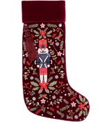 Aspinal Of London chaussettes de noël à broderies - Rouge