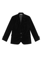 Dolce & Gabbana Kids blazer en velours à simple boutonnage - Noir - thumbnail