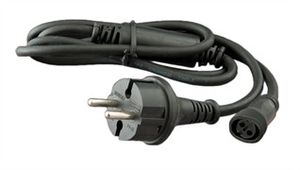 Power kabel zwart 1.5m Modular Prosystem professioneel max 6000 ledjes