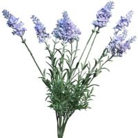 Kunstbloemen bosje Lavendel / Lavendula - 40 cm - blauw/paars - kunst zijdebloemen
