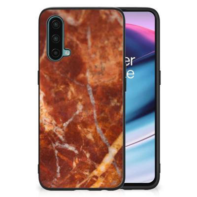 OnePlus Nord CE 5G Marmeren Print Telefoonhoesje Marmer Bruin