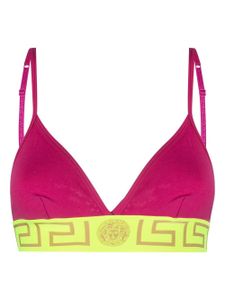 Versace soutien-gorge à imprimé Greca - Rose