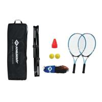 Tennisrugzak - SCHILDKROT - 2 rackets + hoezen - 2 schuimballen Ø7mm - Zelfdragend net 75x300 cm - 6 markeerkegels